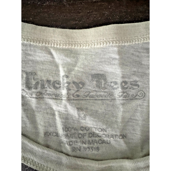 Vtg Y2K Lucky Brand tshirt Women's Sz L Peacock Floral nature fairy - Picture 7 of 12